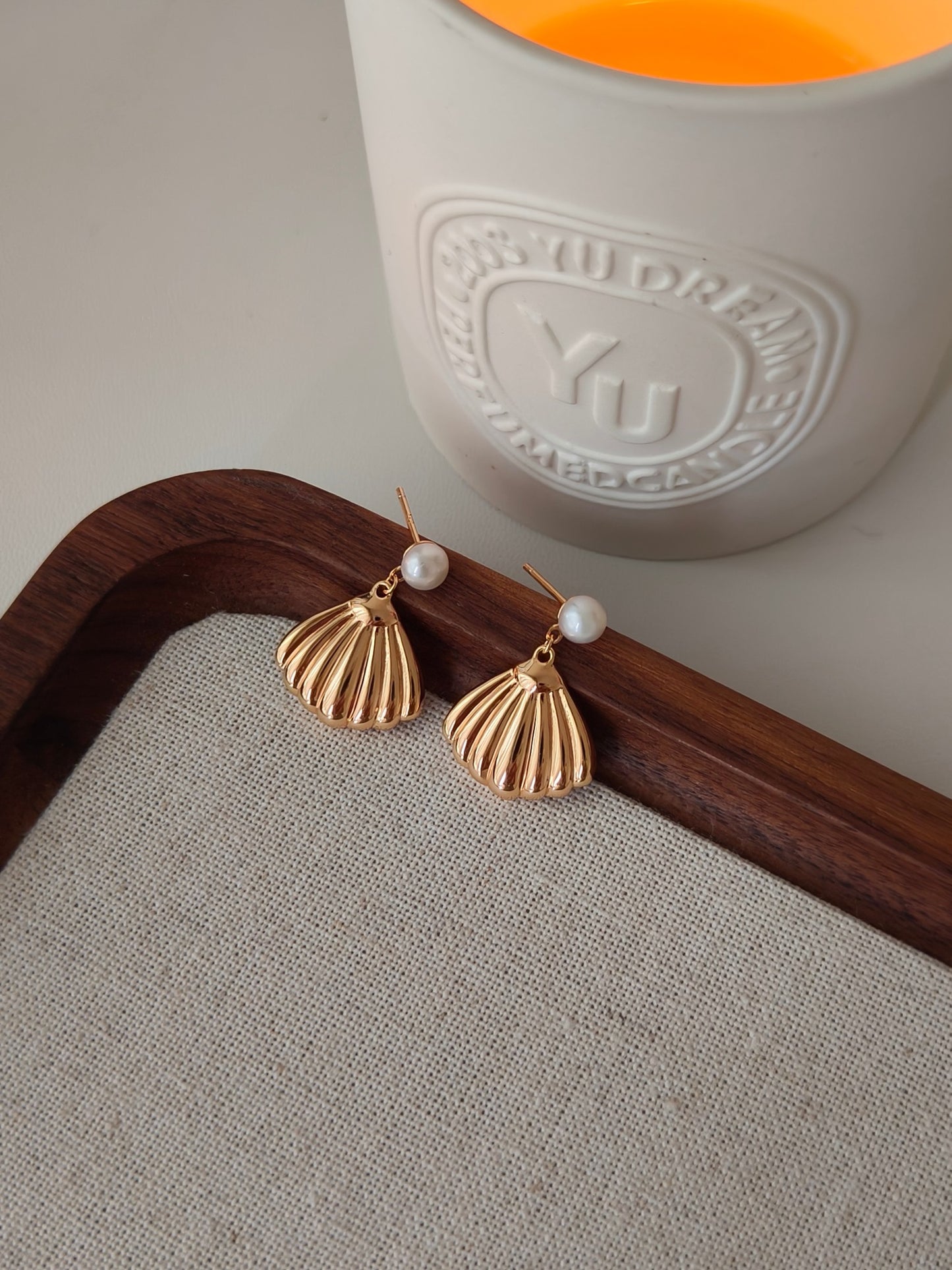 Tide Whisper Pearl Shell Earrings | 925 Sterling Silver