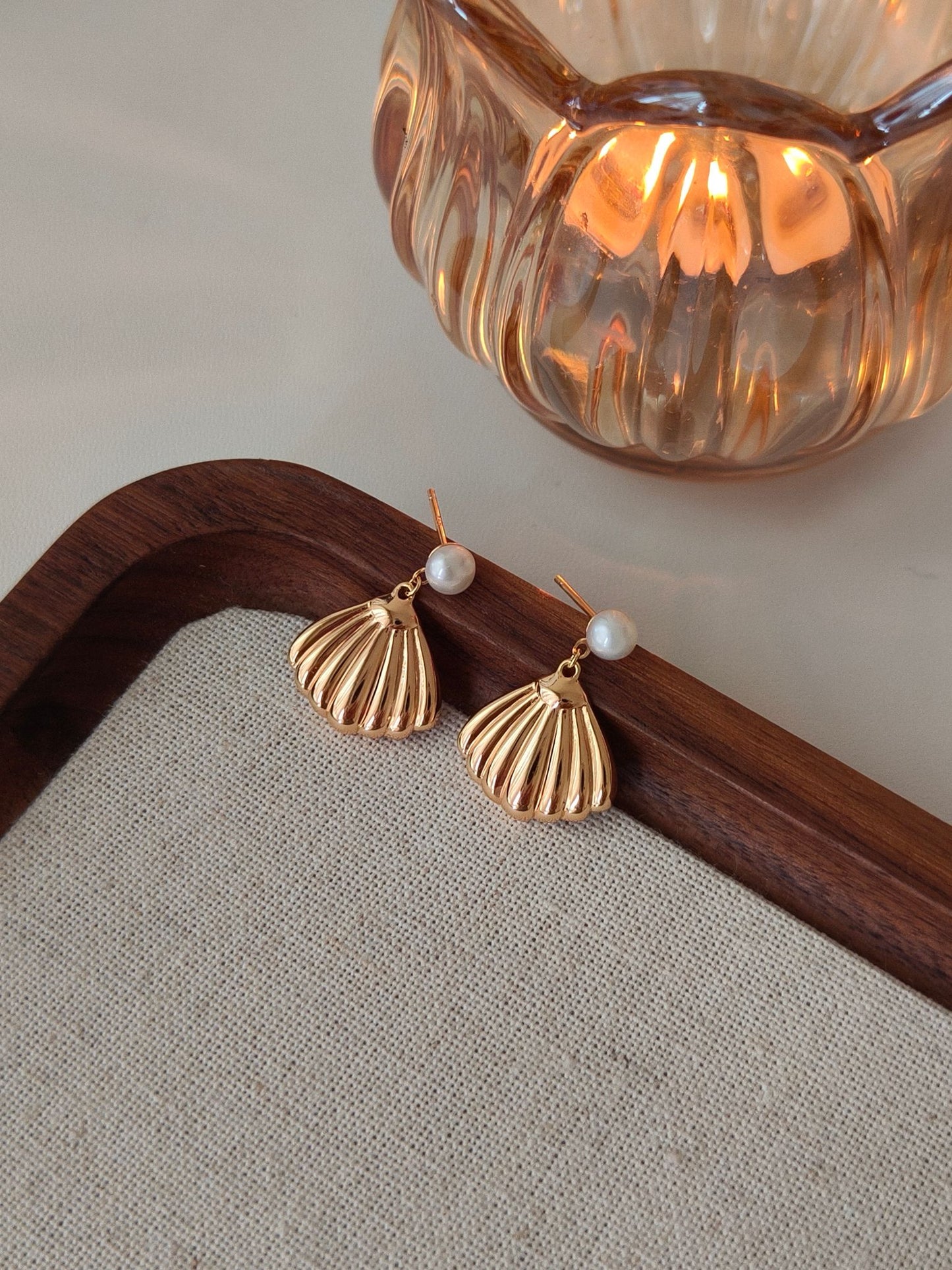 Tide Whisper Pearl Shell Earrings | 925 Sterling Silver