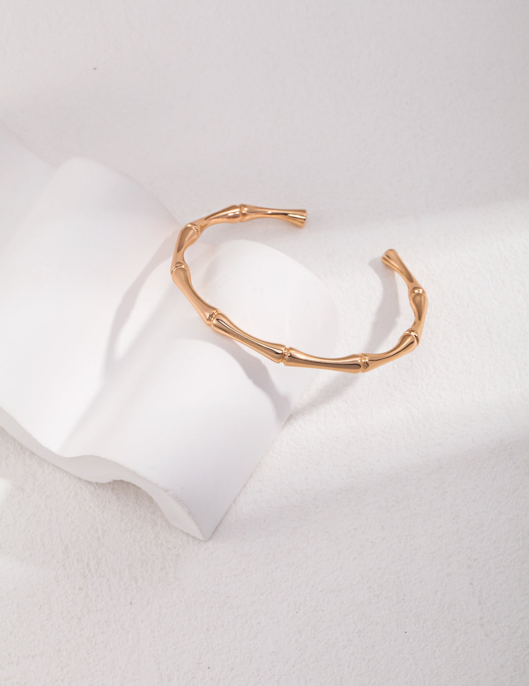 Bamboo Tide Bangle | 925 Sterling Silver / Gold Plated – Silent Sea Series