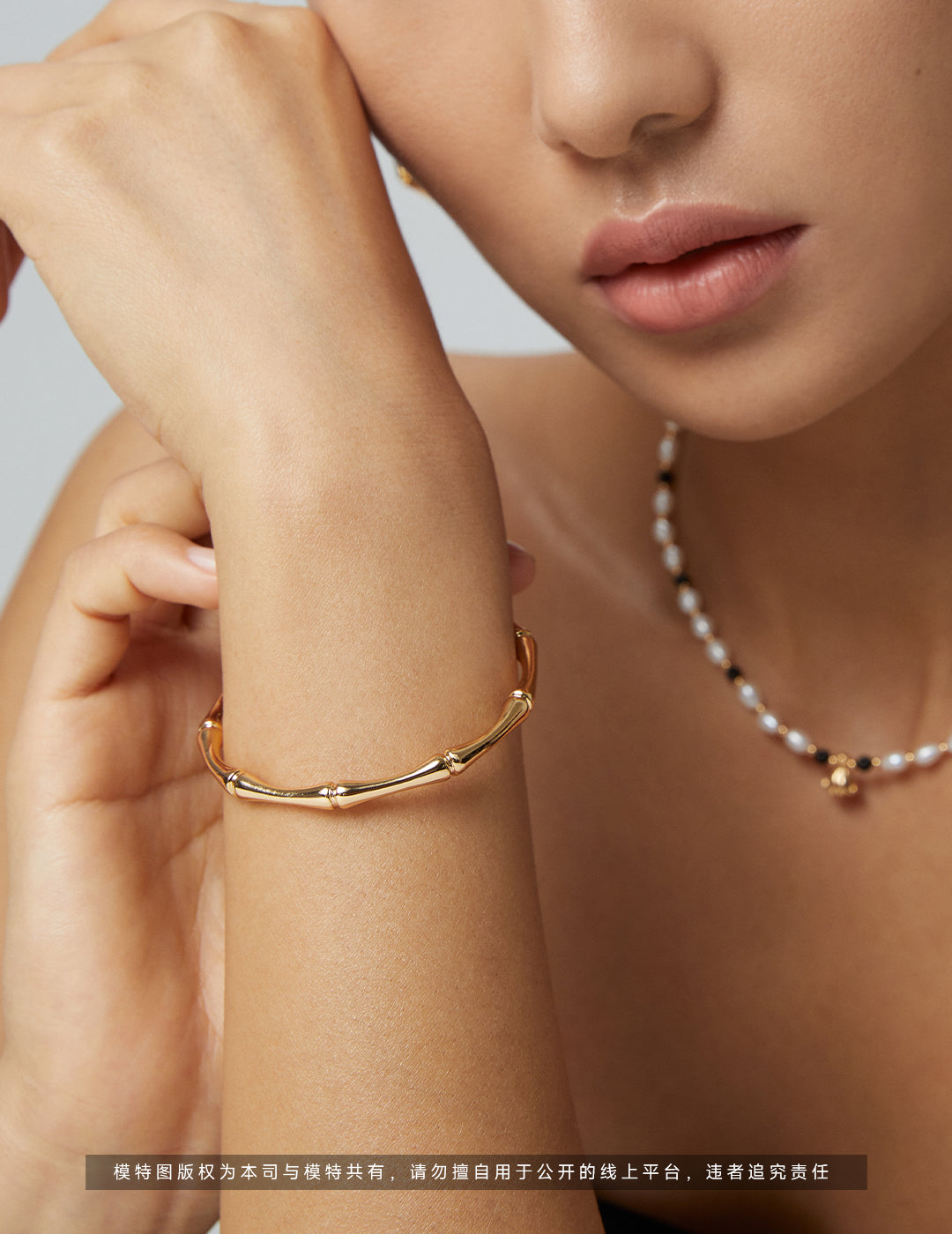 Bamboo Tide Bangle | 925 Sterling Silver / Gold Plated – Silent Sea Series