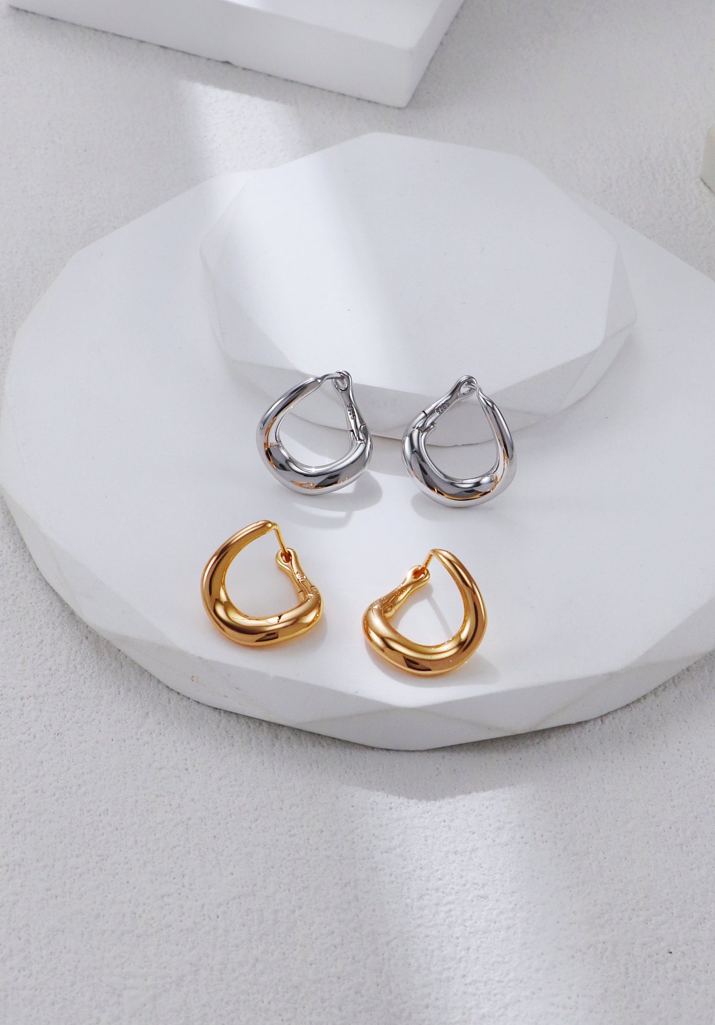 Tide Drop Earrings | 925 Sterling Silver / Gold Plated – Silent Sea Series