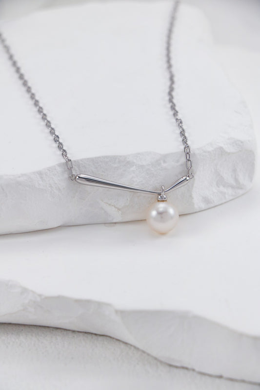 Sea Mist Pearl Necklace | 925 Sterling Silver