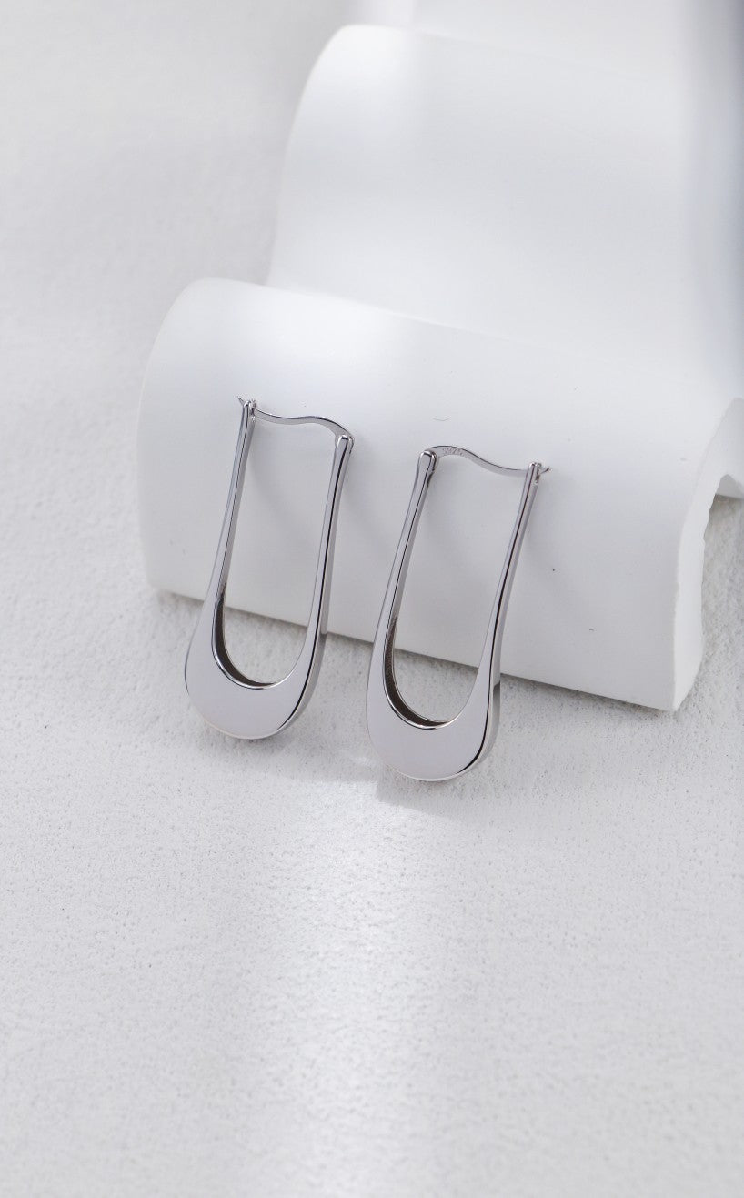 Tide Curve Earrings | 925 Sterling Silver / Gold Plated – Silent Sea Series
